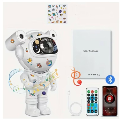 Proiector LED de Stele in forma de astronaut cu Stickere