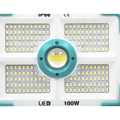 Proiector solar putere 100W cu 188 LED unghi de iluminare 180 grade 4 moduri de iluminare