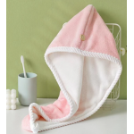 Prosop turban cu nasture pentru uscare par ROZ