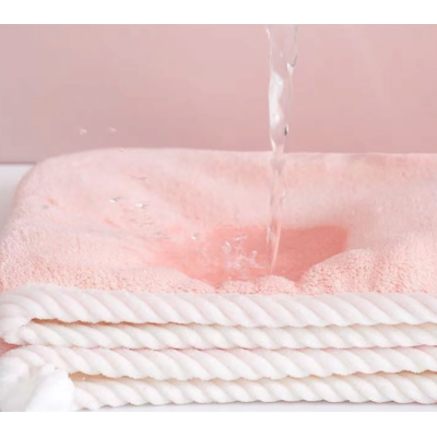 Prosop turban cu nasture pentru uscare par ROZ