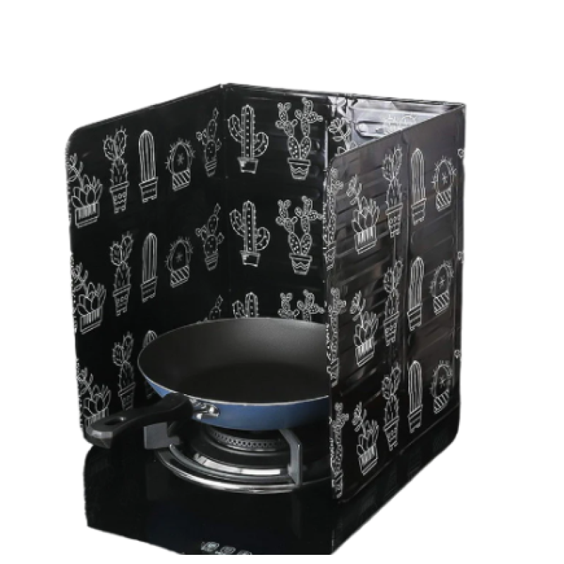 Protectie aragaz pentru gatit antistropire din aluminiu cu model