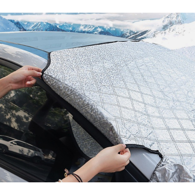 Protectie parbriz, XL husa geam auto, anti-inghet si parasolar, universal, prelata ARGINTIE