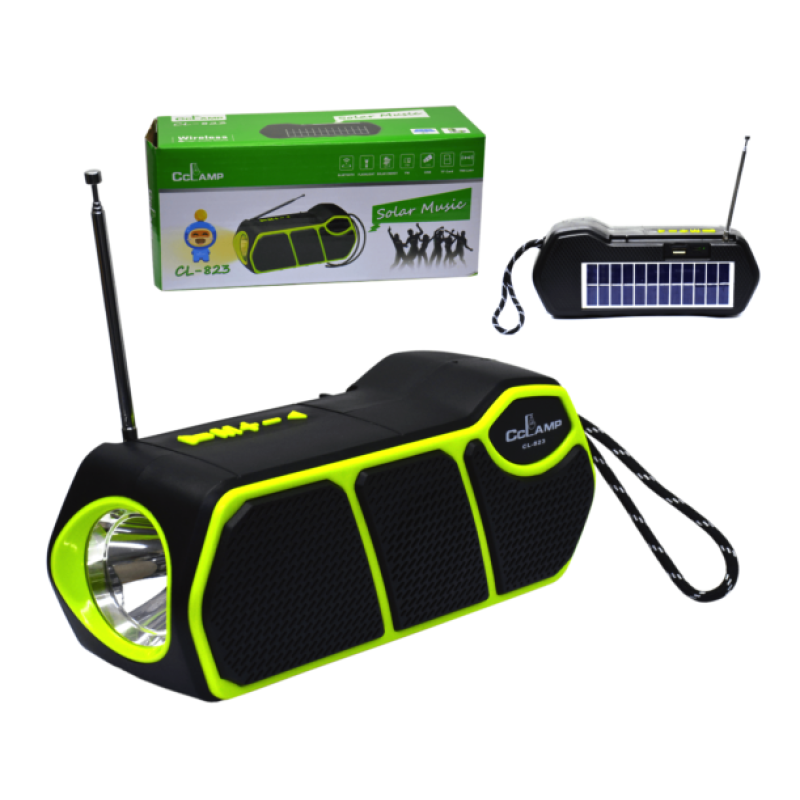 Radio cu incarcare solara si lanterna Cclamp CL-823