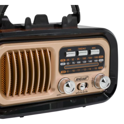 Radio portabil cu bluetooth model retro Q SY 721 cu incarcare solara