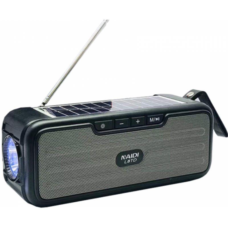 Radio portabil tip boxa cu panou solar Bluetooth L8TD 10W 1200 mAh