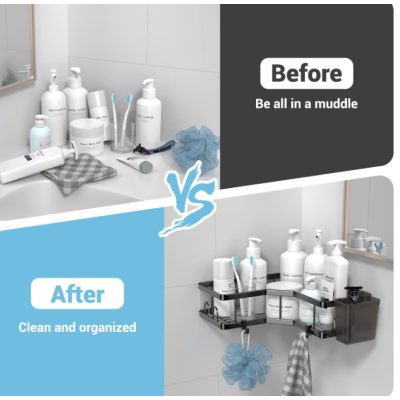 Raft de baie Suport coltar pentru dus din otel inoxidabil