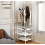 Raft de colț pentru haine alb