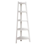 Raft de Colt din PVC cu 5 etajere pentru camera baie sau bucatarie 106x30x30cm Alb