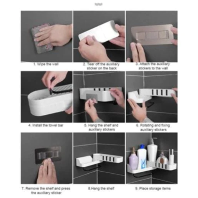 Raft De Depozitare Pentru baie rotativ de colt