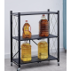 Raft depozitare metalic pliabil pe roti 3 polite 71,5 x 39 x 89 cm
