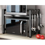 Raft extensibil pentru bucatarie polita ajustabila pe inaltime NEGRU