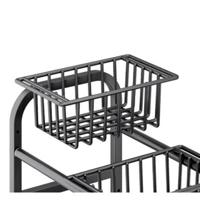 Raft metalic pentru depozitare sub chiuveta extensibil 55 85 cm 4 cosuri