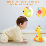 Ratusca interactiva dansatoare luminoasa si muzicala galbena 