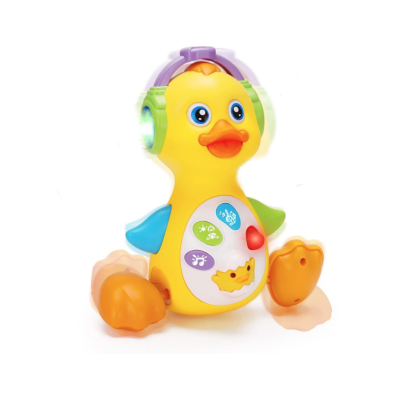 Ratusca interactiva dansatoare luminoasa si muzicala galbena