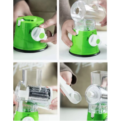 Razatoare cu manivela 3 accesorii de ras Verde/Alb