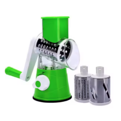 Razatoare cu manivela si 3 accesorii de ras Verde/Alb 11 x 6 x 23 cm