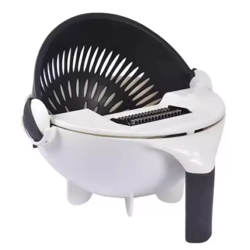 Razatoare de bucatarie 9 in 1 pentru taiat legume si fructe cu strecuratoare rotativa si bol