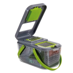 Razatoare multifunctionala pentru fructe si legume 22 piese lame din otel inoxidabil gri / verde