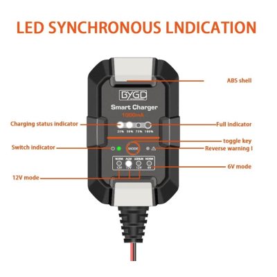Redresor Baterie DP077 Incarcator Digital Cu Display Pentru Masina Si Motocicleta 12V