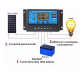 Regulator-controler solar PWM 10A 12V/24V 2 X USB si LCD