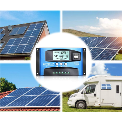 Regulator Panou Solar - Controler 12/24V 100A USB MPPT