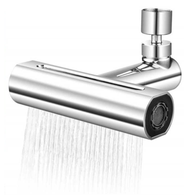 Robinet de bucatarie cu extensie 4 moduri curgere apa cascada picaturi de ploaie bule si 2 jeturi