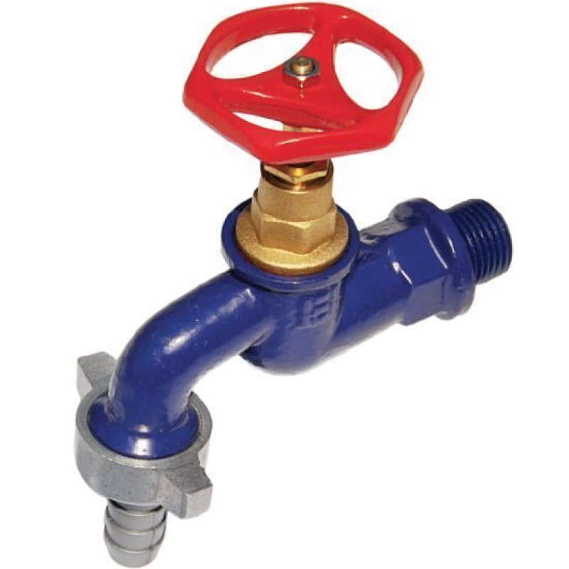 Robinet dublu serviciu din fonta 3/4 toli Albastru