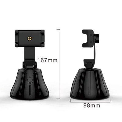 Robot cameraman cu suport telefon Bluetooth reincarcabil rotire 360 grade