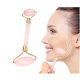 Rola masaj facial  cu doua capete cu piatra ROZ