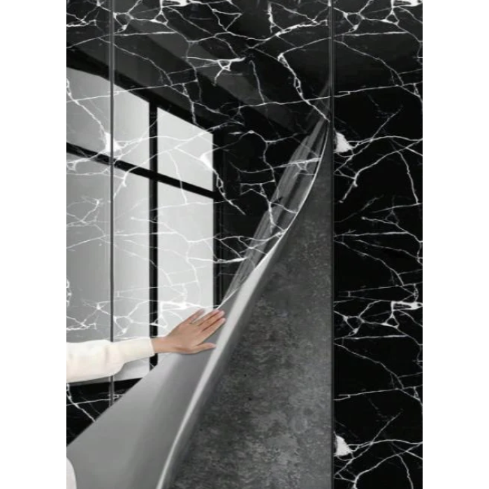 Rola Tapet 3D Autoadeziv model imitatie marmura 3D NEAGRA 40x300 cm ...