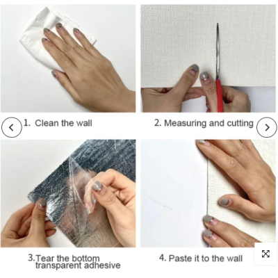 Rola Tapet 3D Autoadeziv model relief GRI 280 x 50 cm moale la atingere usor de montat