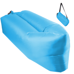 Saltea gonflabila tip sezlong Lazybag material rezistent umflare fara pompa pentru plaja/picnic/camping rucsac de depozitare