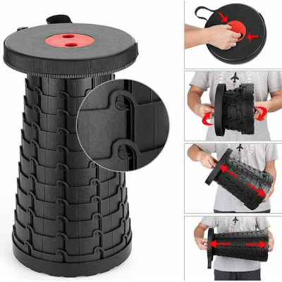 Scaun retractabil cu pliere telescopica pentru camping