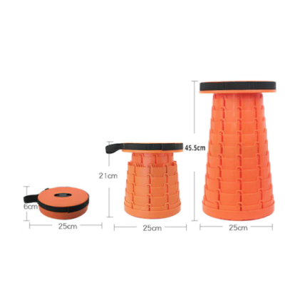 Scaun retractabil cu pliere telescopica pentru camping