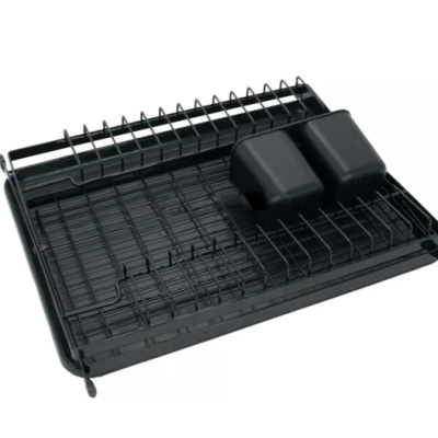 Scurgator vase cu 2 nivele pliabil sistem de scurgere NEGRU