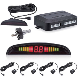 Senzori de parcare universali cu avertizare sonora si pe display negru 18.5mm