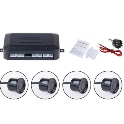 Senzori de parcare universali cu avertizare sonora si pe display negru 18.5mm