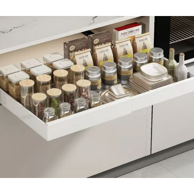 Sertar extensibil din metal 31 50 cm x 42 cm x 6 cm alb