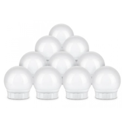Set 10 Becuri LED pentru Oglinda de Machiaj cu 3 Moduri de Iluminare