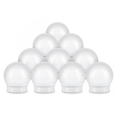 Set 10 Becuri LED pentru Oglinda de Machiaj cu 3 Moduri de Iluminare