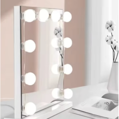 Set 10 Becuri LED pentru Oglinda de Machiaj cu 3 Moduri de Iluminare