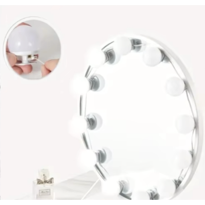 Set 10 Becuri LED pentru Oglinda de Machiaj cu 3 Moduri de Iluminare