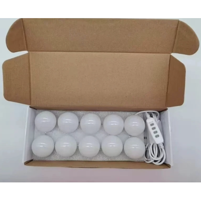 Set 10 Becuri LED pentru Oglinda de Machiaj cu 3 Moduri de Iluminare