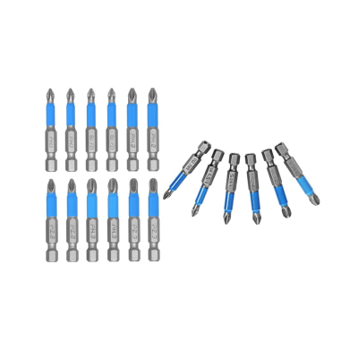 Set 10 Biti 50mm - Biti Surubelnita Magnetici S2 PH2