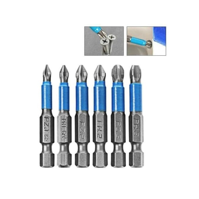 Set 10 Biti 50mm - Biti Surubelnita Magnetici S2 PH2