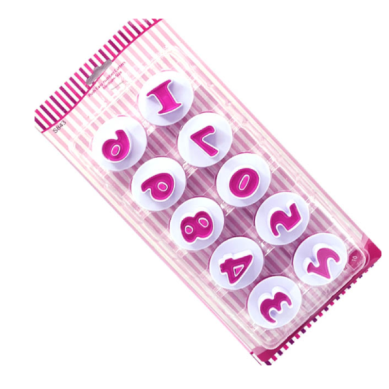 Set 10 Decupatoare pentru prajituri model CIFRE COD S843