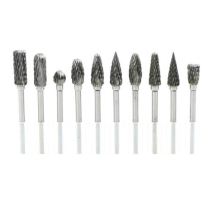 Set 10 Freze de Carbura MICI 3-4 MM pentru Metal