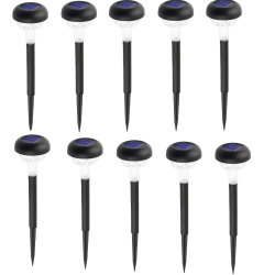 Set 10 lampi solare cu iluminare floare colorata 30 cm
