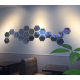 Set 10 Oglinzi Design Hexagon MARI 20x20 - Oglinzi Decorative Acrilice Cristal - Diamant - Fagure 10 bucati/set