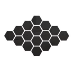 Set 10 Oglinzi Design Hexagon NEGRE - Oglinzi Decorative Acrilice Cristal - Diamant - Fagure 10 bucati/set NEGRE